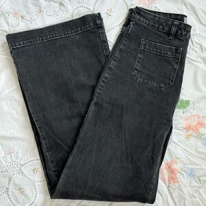 ROLLA'S Black Wide Leg Sailor Jeans